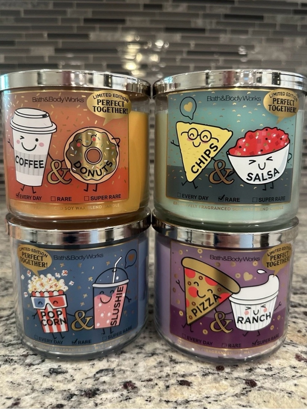 Bath & Body Works: 14.5 Oz 3-Wick Candles: Limited Edition Perfect Together Set